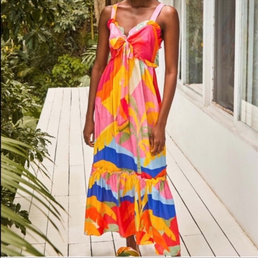 Farm Rio Tropical Sunset Maxi dress